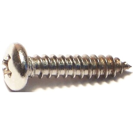 Thread Cutting Screw, #8 X 3/4 In, Stainless Steel Pan Head Phillips Drive